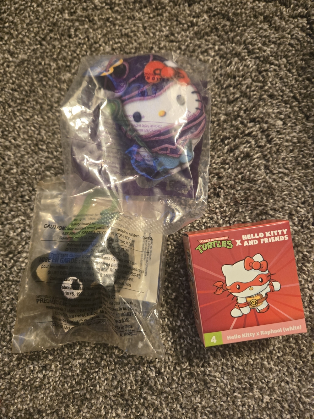 Hello Kitty TMNT, Chococat, Yugioh Plush Pack McDonald's Set